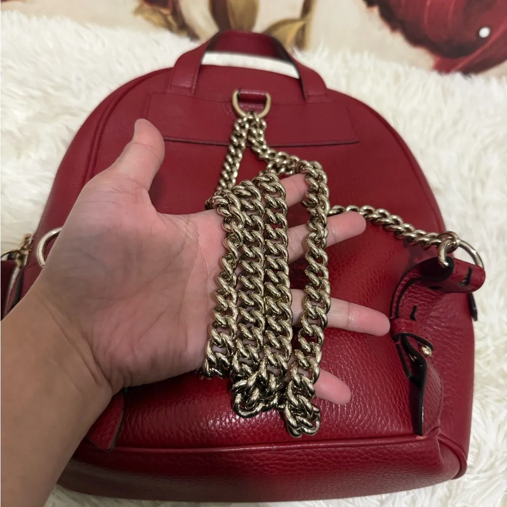 Gucci Soho Leather Chain Backpack - Picture 12 of 15